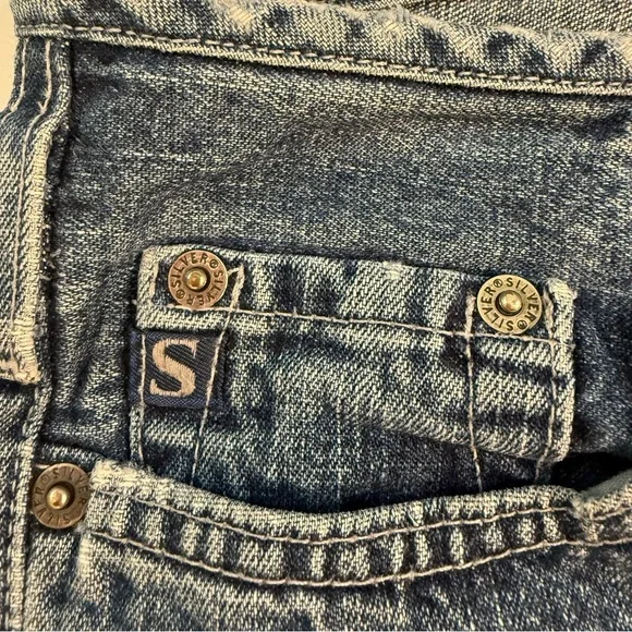 Silver Vintage woman’s flare jeans waist 25 length 31 prewashed - Picture 5 of 10